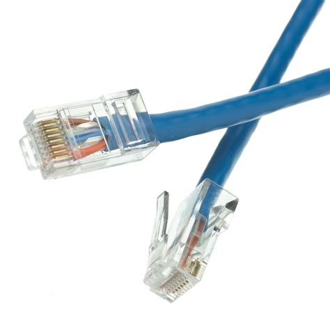 cat blue copper ethernet cable bootless ft