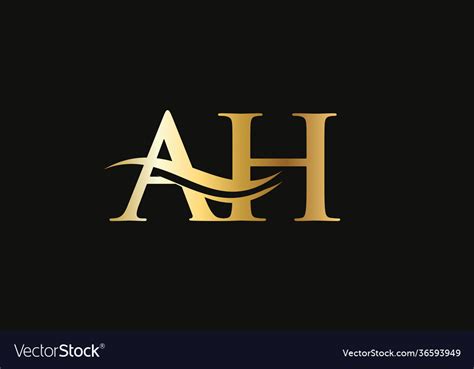 modern ah logo design  business  company vector image
