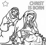 Nativity Coloring Scene Pages Printable Kids Christmas Cutouts Cool2bkids Jesus Template Sheets Characters sketch template
