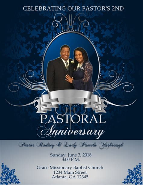 pastor anniversary template postermywall