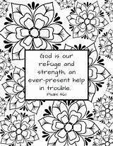 Bible Verse God Psalm Strength Refuge Garmentsofsplendor Present sketch template