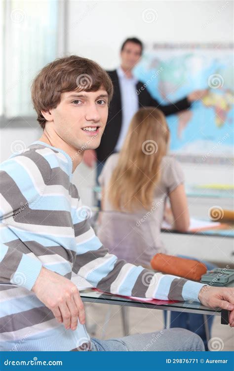student   geography class stock image image  schoolwork college