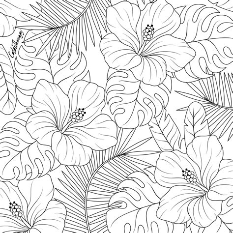 tropical leaves pattern  color  color therapy httpwww