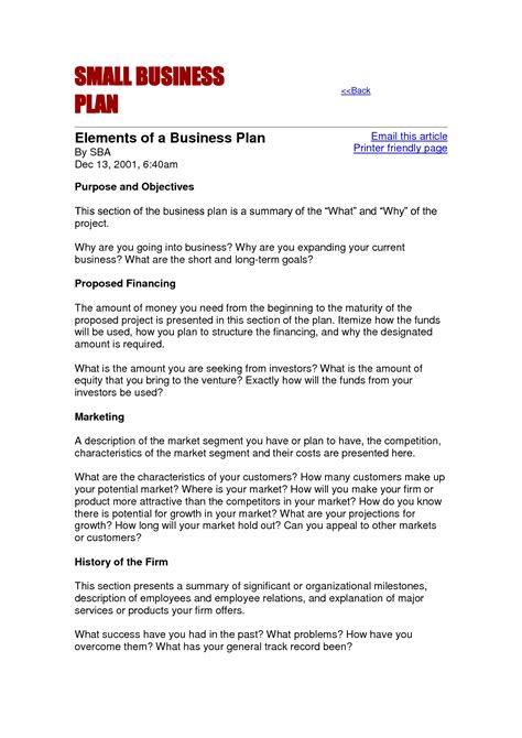 small business proposal template professional template examples