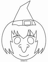 Mask Witch Masks Color Halloween Printable Template Kids Maskspot Paper Scary sketch template