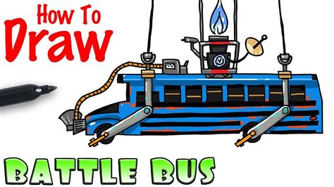 draw  battle bus fortnite clipzuicom