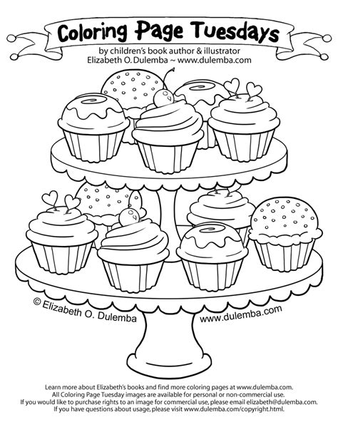 cupcakes  cupcakes adult coloring pages