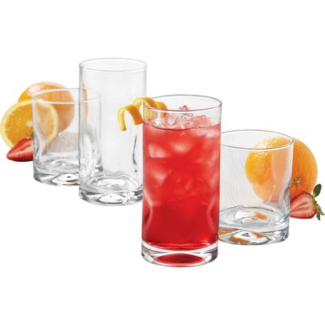 Libbey Glass 16 Pc Impressions Drinkware Glass Set Glasses