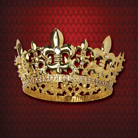 gold kings crown  faux diamonds museumreplicascom