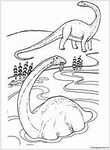 Apatosaurus Pages Coloring Dinosaur Color sketch template