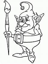 Coloring Pages Elves Printable sketch template
