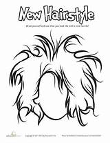 Hair Coloring Crazy Pages Curly Wacky Drawing Template Color Printable Education Hairstyles Getcolorings Getdrawings Kaynak Colorings sketch template