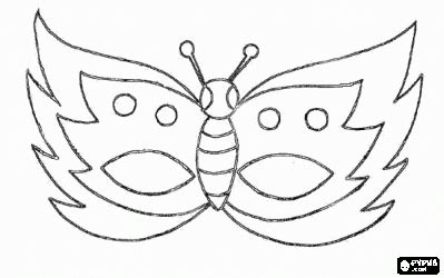 butterfly mask coloring page eye masks kids  sleep pinterest