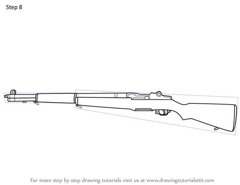 learn   draw   garand rifle rifles step  step drawing tutorials