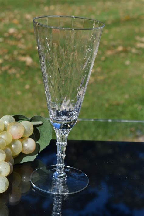 vintage champagne flutes glasses set of 5 crystal
