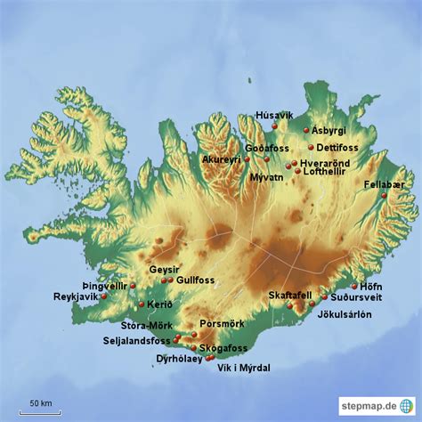 stepmap island  landkarte fuer island