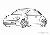 Coloring Beetle Pages Volkswagen Print Car Sheets Kids sketch template