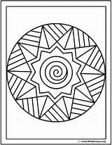 Coloring Pages Adult Simple Printable Easy Sheets Adults Starburst Print Mandala Colorwithfuzzy Color Sunburst Kids Mandalas Geometric Books Customize Pdfs sketch template