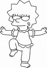 Lisa Simpson Pages Para Colorear Simpsons Los Coloring Bart Karate Un Pie Pijamas Con Sad Template Kid La Hacia sketch template