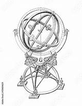 Vintage Armillary Globe Sphere Illustration Old Comp Contents Similar Search sketch template