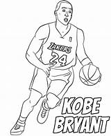 Kobe Bryant Kolorowanka Koszykarz Kolorowanki Lakers Topcoloringpages Laker Druku sketch template