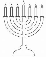 Hanukkah Menorah Menorahs Coloring Pages Familyholiday Artículo Candelabro Judío sketch template