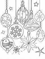 Coloring Christmas Pages Kids Ornament Printable Holiday sketch template