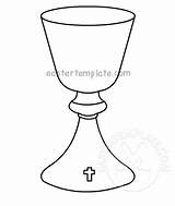 Chalice Communion Eastertemplate Eucharist sketch template