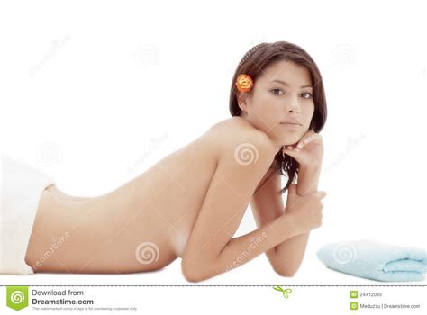 beautiful healty girl at spa session stock image image