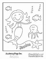 Coloring Pages Personalized Custom Name Printable Frecklebox Customized Names Kids Activity Getcolorings Getdrawings Colouring Colorings Mermaid Outstanding Birthday Wedding sketch template