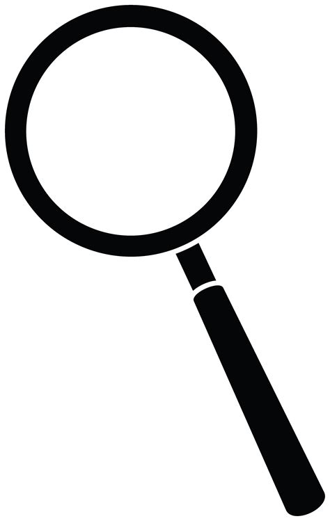 magnifying glass silhouette free clip art