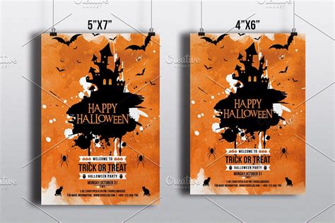 trunk  treat flyer template unique halloween party flyer template