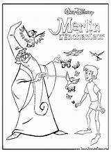 Merlin Enchanteur Coloriages Magie Arthur Adulte Coloration Páginas Em sketch template