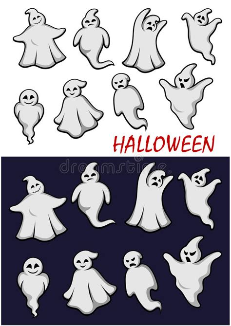 cute halloween ghosts stock vector illustration of icon