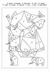 Origami Coloriage Magique Lettres Coloriages Dirait Modeste Magiques Justcolor sketch template
