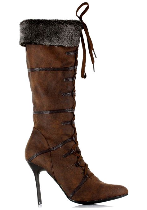 sexy brown viking boots
