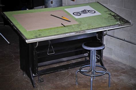 warehouse industrial  la pratt whitney  hamilton drafting table
