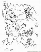 Coloring Chip Dale Pages Popular sketch template