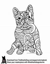 Coloring Frenchie Bulldog Theblissfuldog sketch template