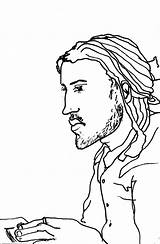 Dreads Character Locks Book Dreadlocks Coloring Pages Drawing Men Dread Guys sketch template