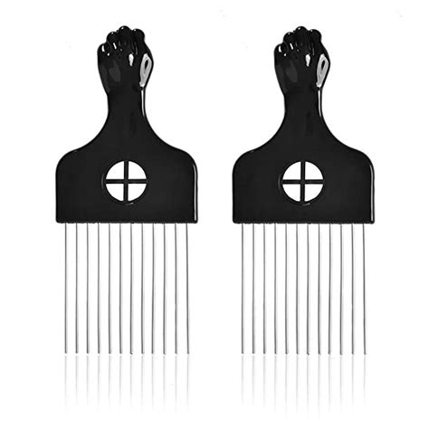 amazoncom  pack hair picks  curly hair afro pick metal comb