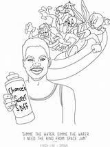 Chance Coloring Book Printable Downloadable Rapper Theinterns Via sketch template
