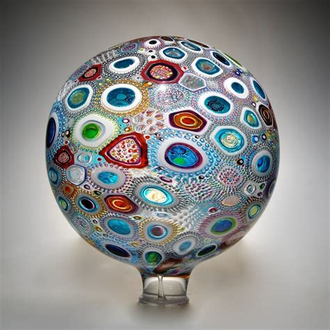 Mixed Murrini Sphere By David Patchen Art Glass Sculpture Artful Home
