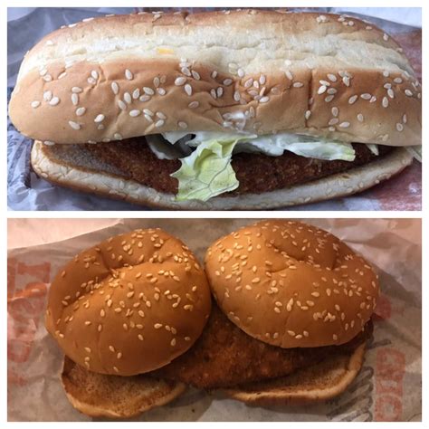 burger king original chicken sandwich rexpectationvsreality