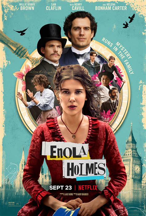 enola holmes  poster  trailer addict