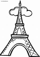 Eiffel Tower Drawing Coloring Kids Pages Torre Easy Draw Paris Cartoon Towers Simple Para Colorear Clipart Dibujo Step Clip French sketch template