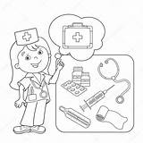 Kit Outline Therapist Getdrawings Medicina Ehbo Médico Medico Colorare Getcolorings Vectores Similares Pag sketch template