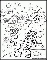 Coloring Winter Pages Wonderland Popular sketch template