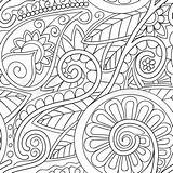 Pattern Ornamental Doodle Vector Floral Sketchy Repeat Cropped Hidden Elements Mask Decorative Canvas Under Place Beautiful Style Colourbox sketch template