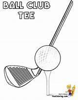 Golf Coloring Pages Ball Club Colour Tee Color Kids Printable Pga Minion Summer Choose Board sketch template